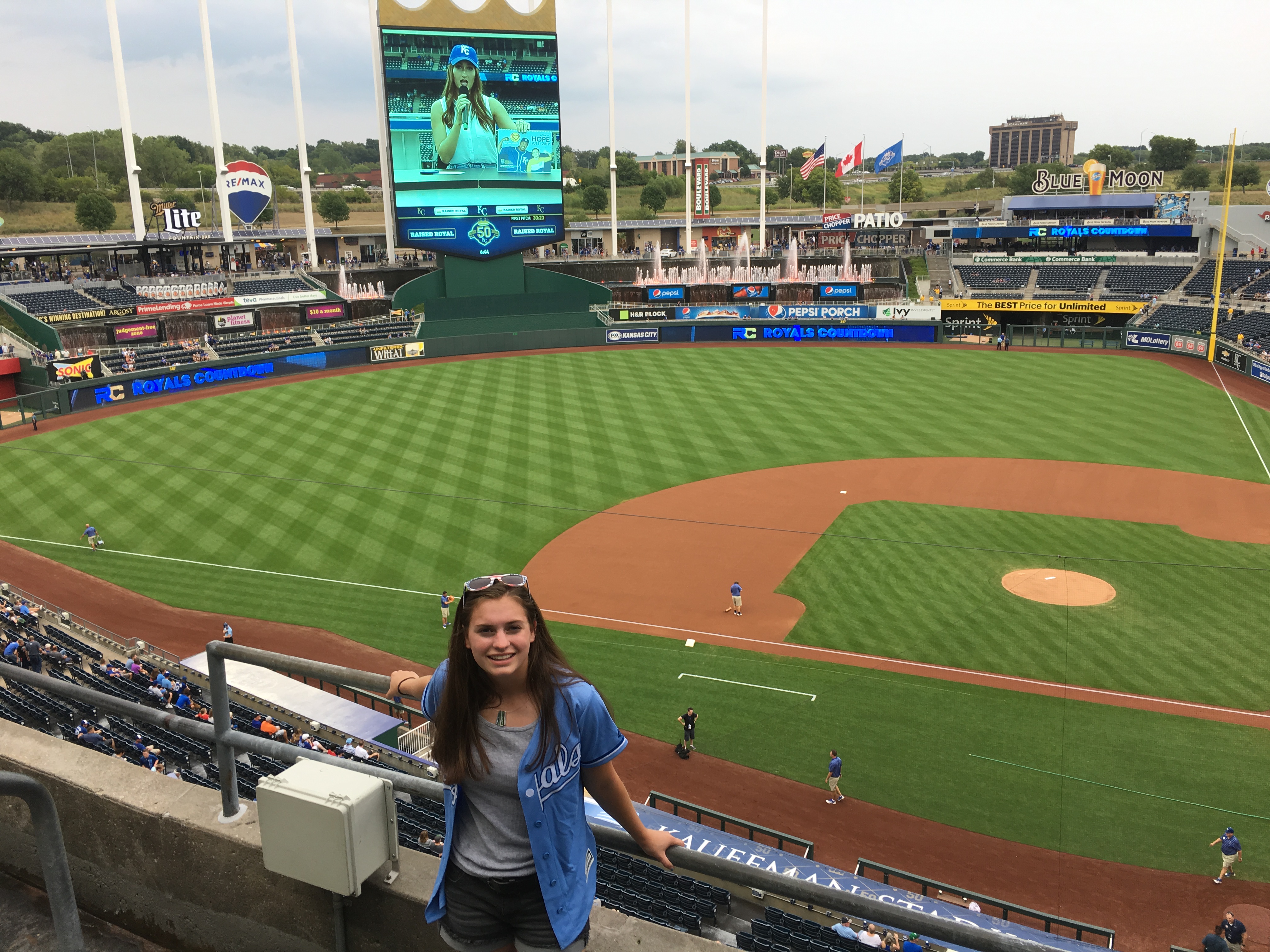 Pic of Abby at Kauffman Stadium