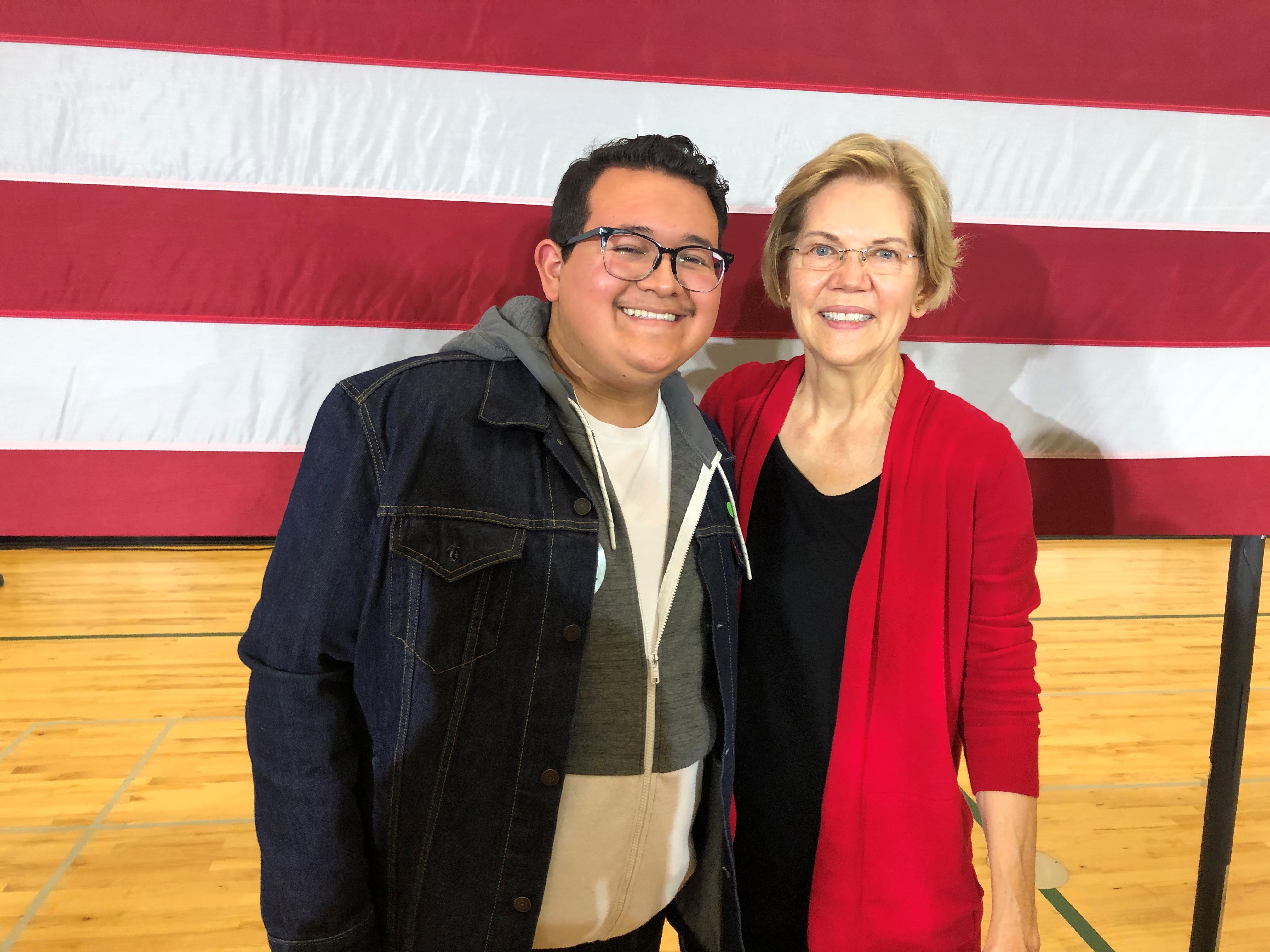 Heres me with Senator Warren who is running for president!