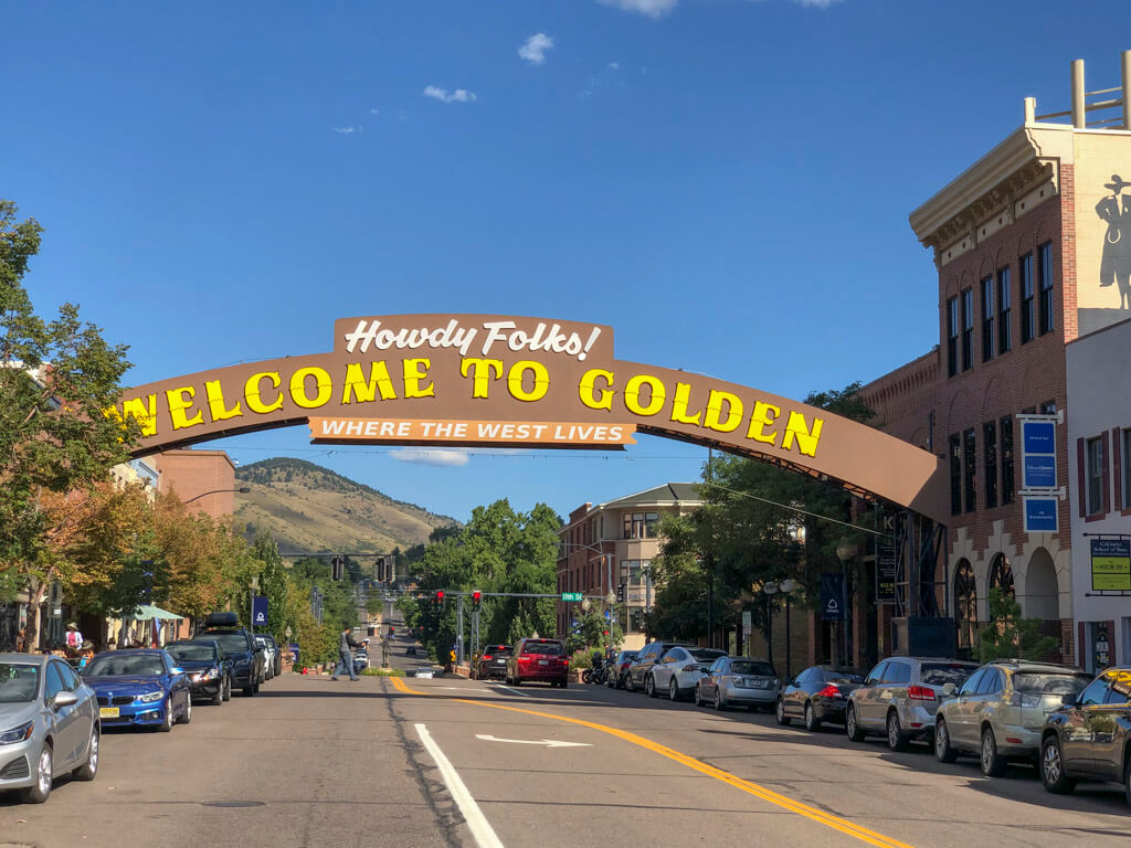 Golden, CO Welcome Sign