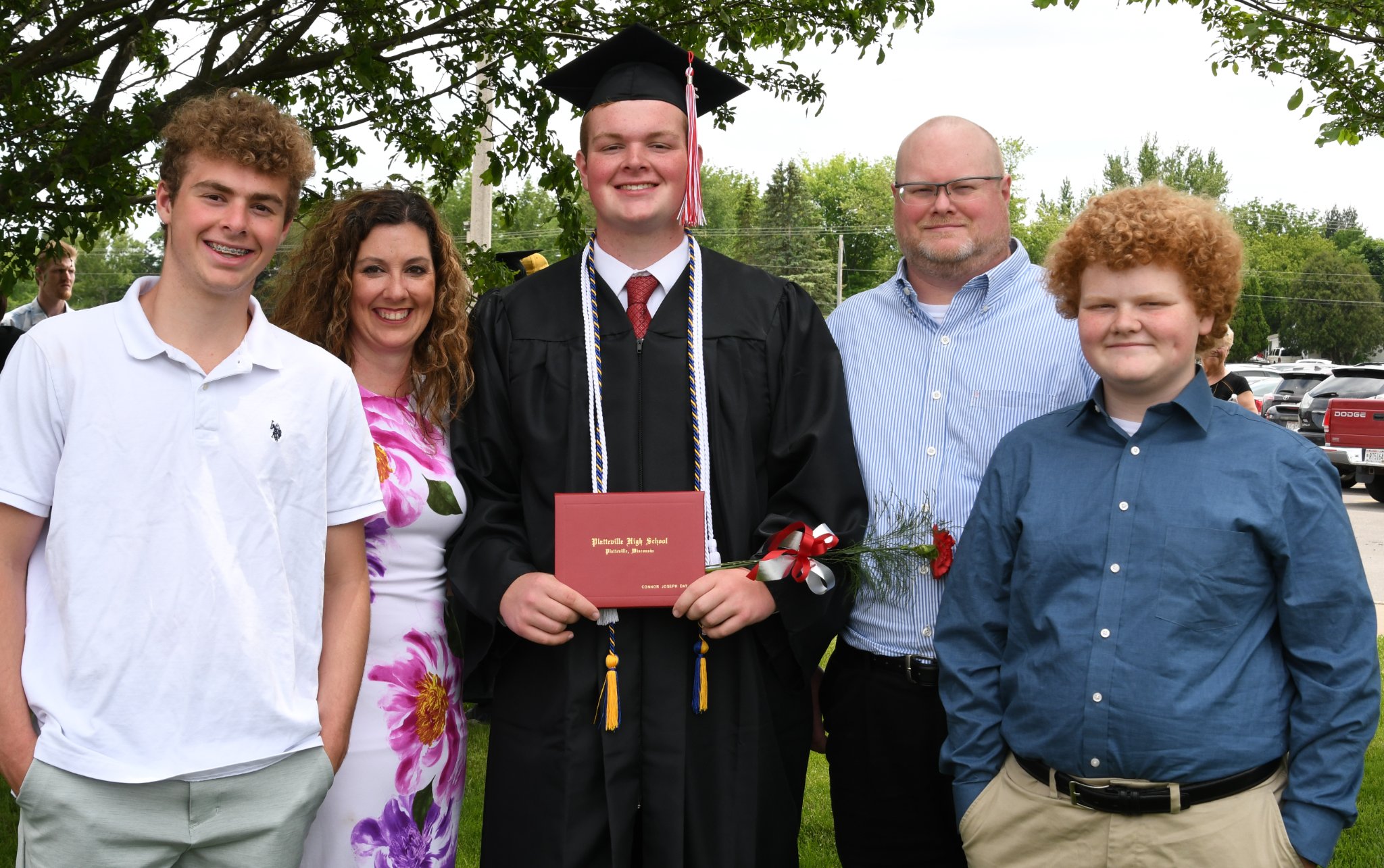 This is a photo of my family at my graduation