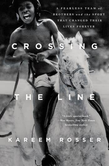 this is a photo of the cover of Crossing the line