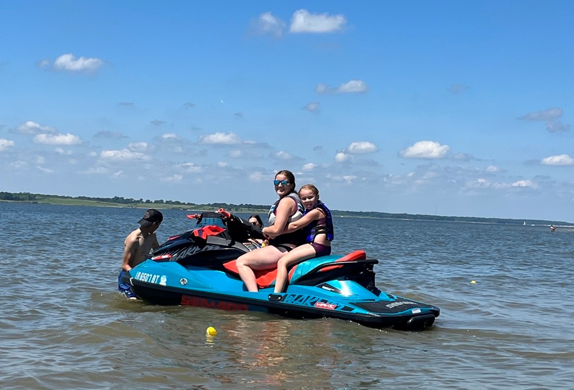 photo on a jet ski