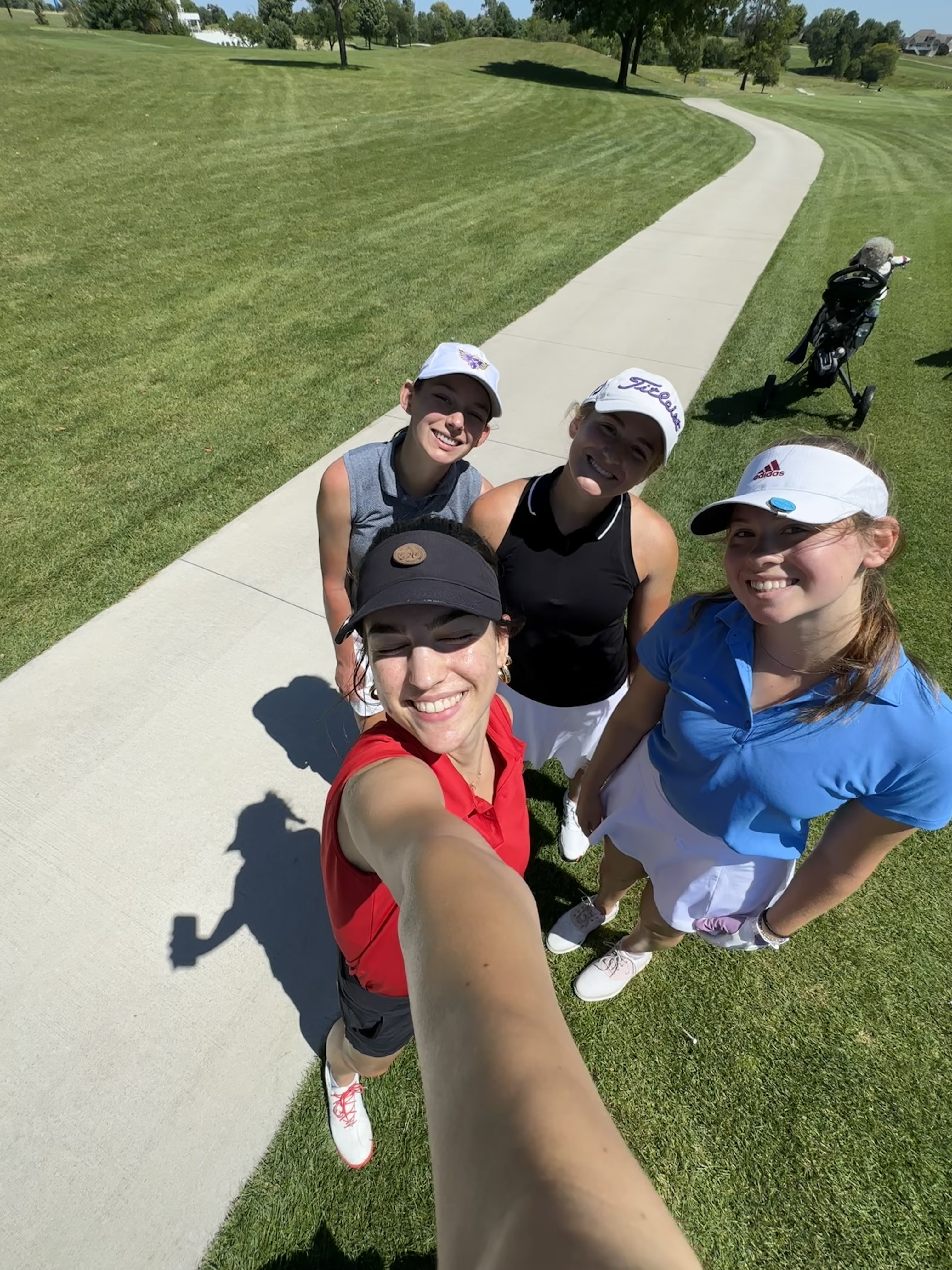 This is a photo of me with some golfer girls