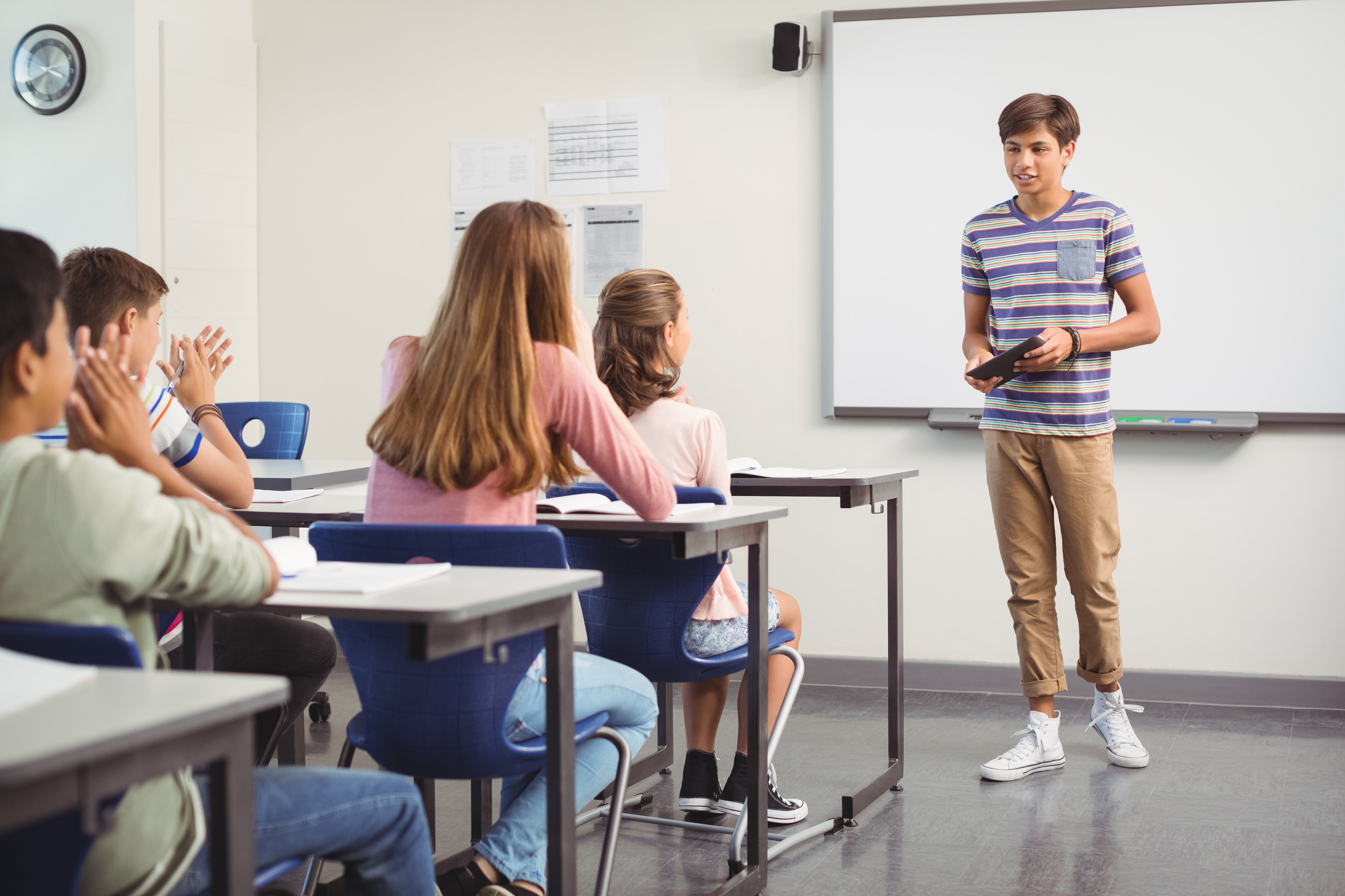 photo of Student giving a speech