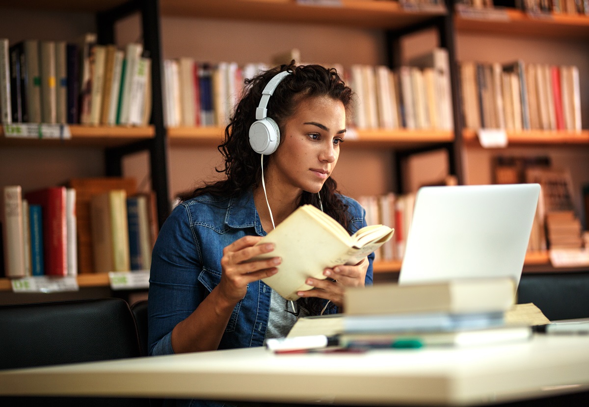 photo of student studying