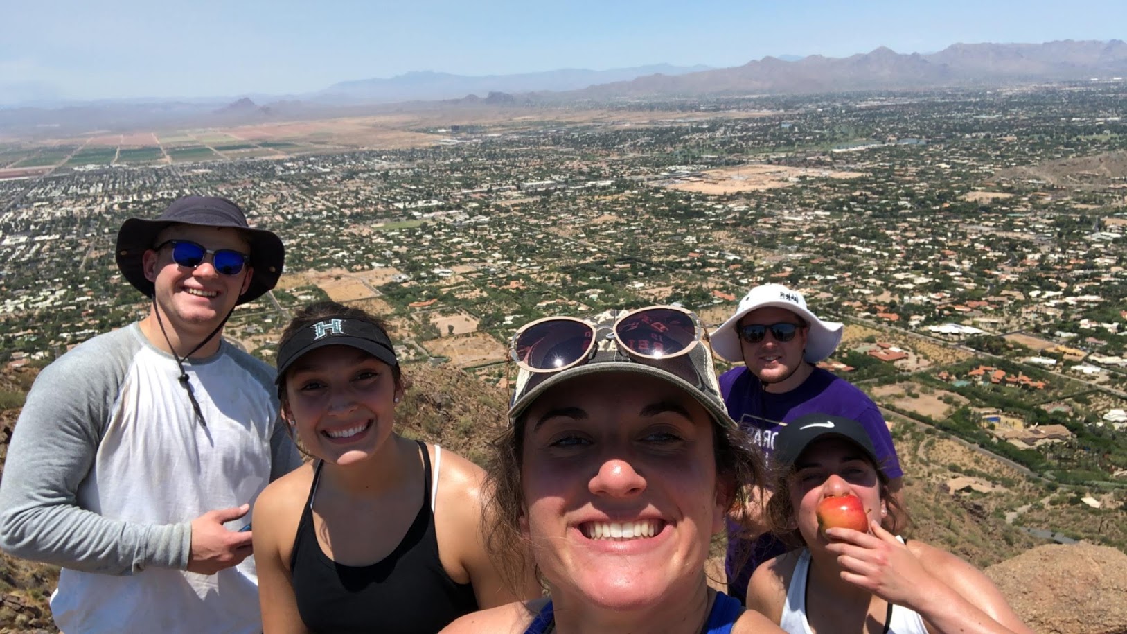 Here is a picture of Zach, Madison, myself, Ellie, and Craig hiking Camelbak Mountain in Arizona.