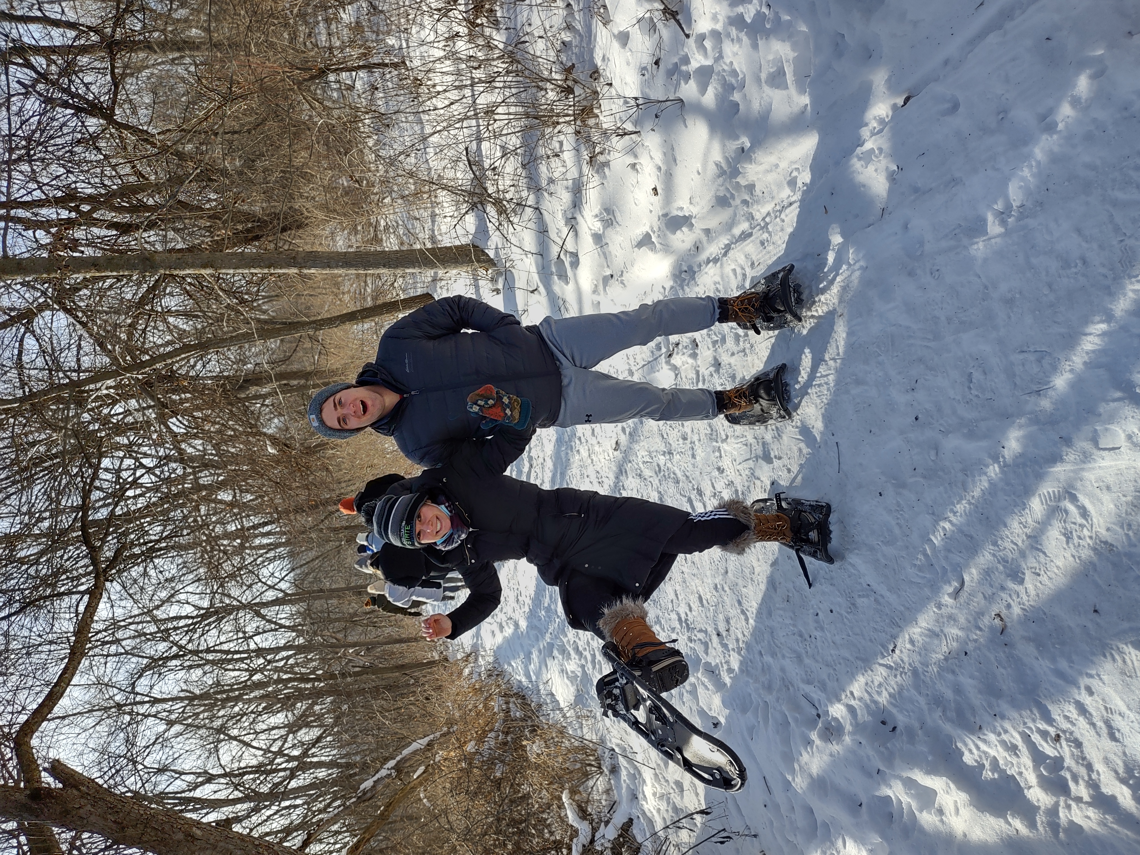 this is a photo of me in snow shoes