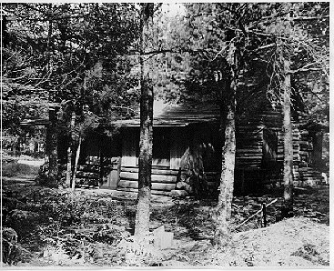 a photo of the cabin in the 1940s