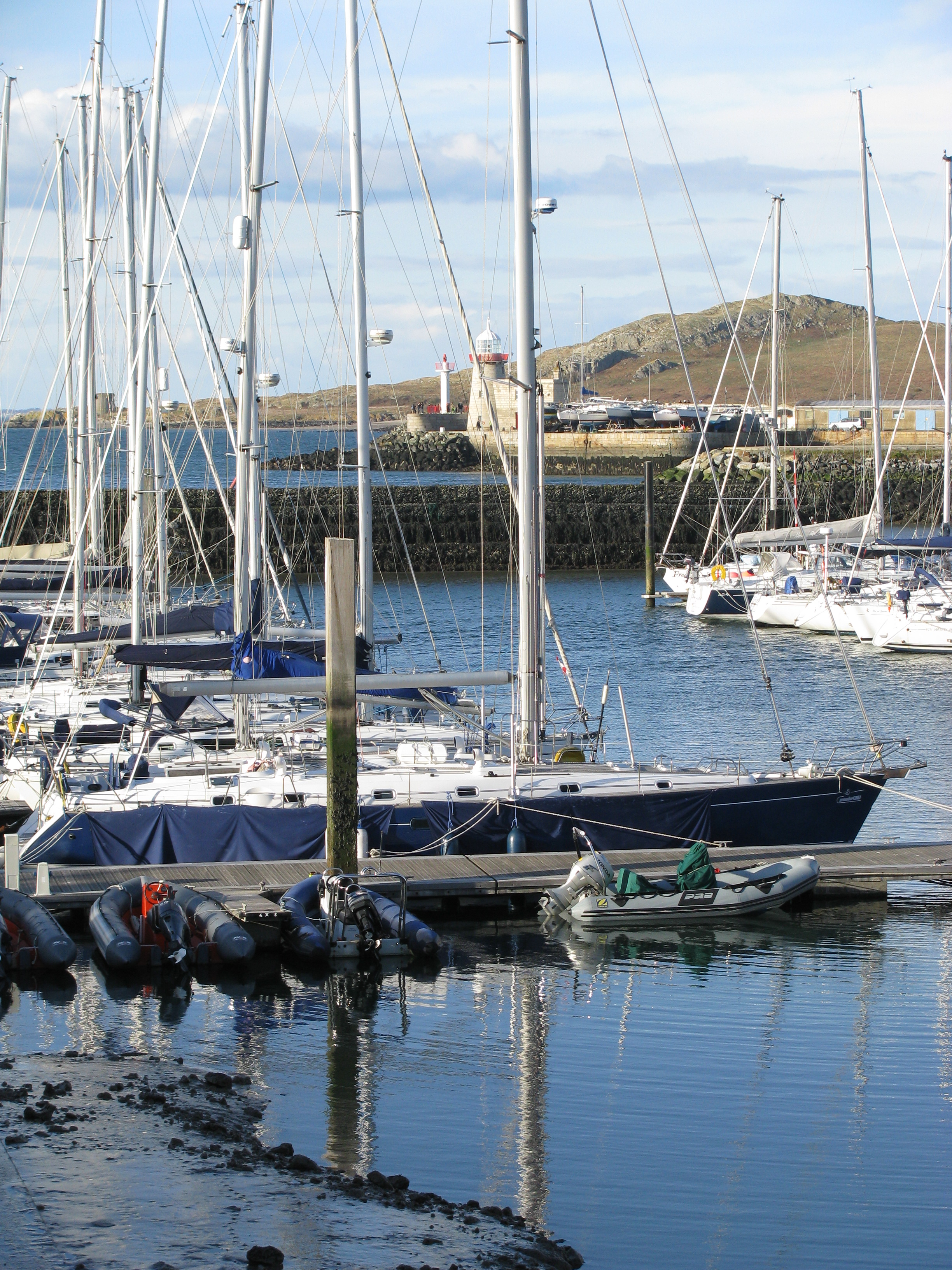 sailboats in the marina at Howth