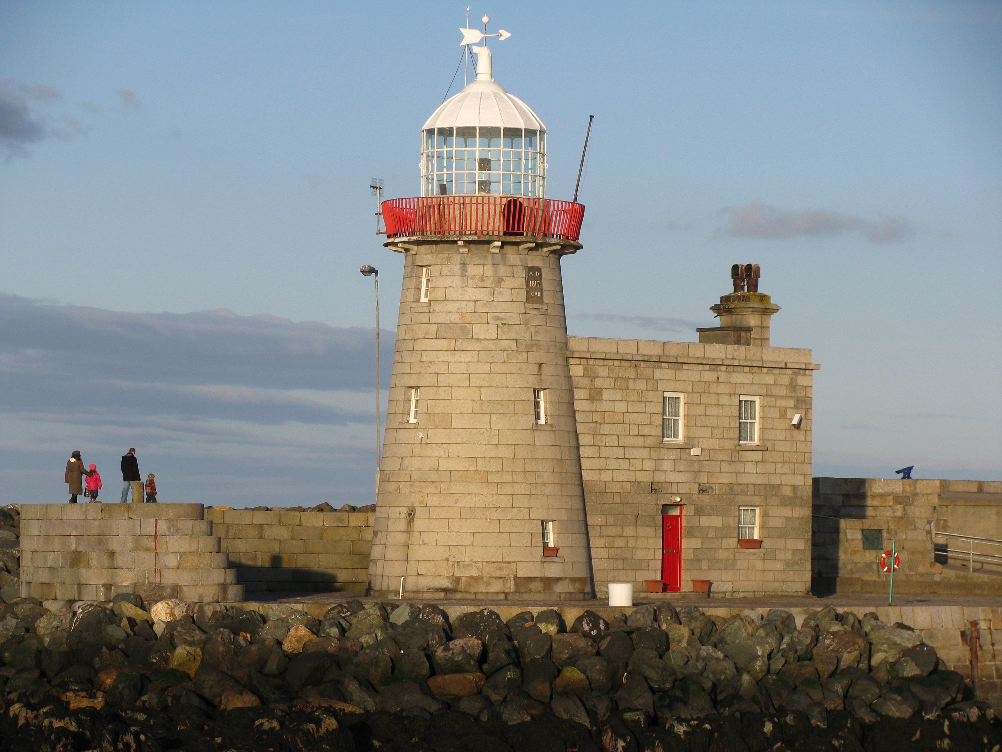 close-up of lighthouse in Howth