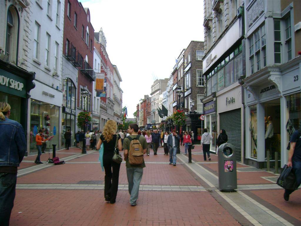 Grafton Street in Dublin City Centre - an 'upscale' shopping district