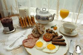 Irish breakfast with tea