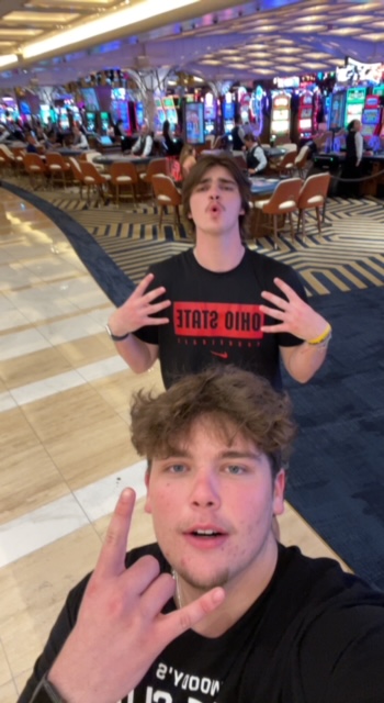 this is a photo of a me and my brother in vegas