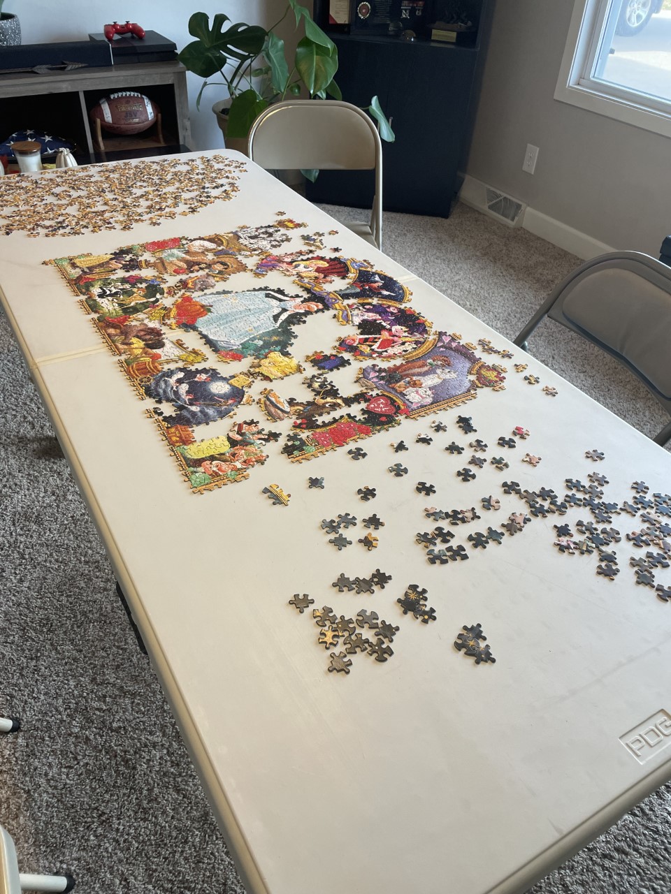 this is a photo of me doing a puzzle